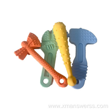 Silicone baby tool teether molar stick